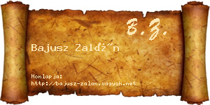 Bajusz Zalán névjegykártya