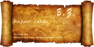 Bajusz Zalán névjegykártya