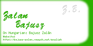 zalan bajusz business card